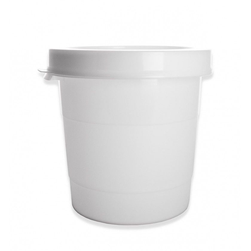 Contentor Polietileno com Tampa Redondo Branco 30L 38.5X38.5cm