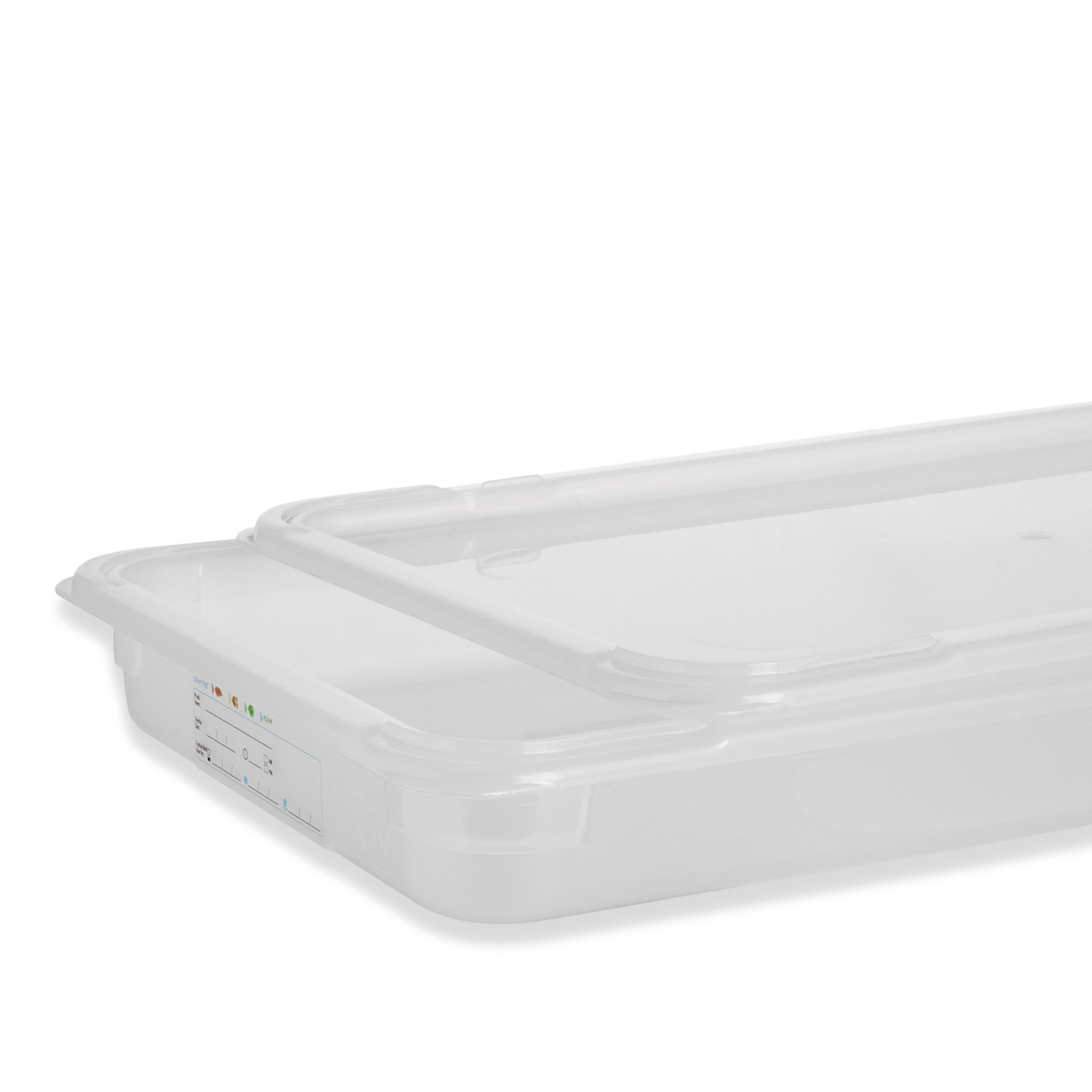 Caixa Hermética Polipropileno Tampa Branca Gn1/2 6L 32.5X26.5X10cm