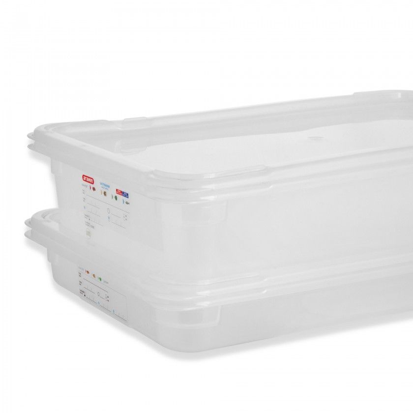 Caixa Hermética Polipropileno Tampa Branca Gn1/2 6L 32.5X26.5X10cm Caixa Hermética Polipropileno Tampa Branca Gn1/2 6L 32.5X26.5X10cm