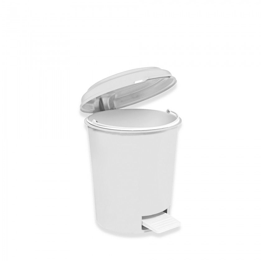 Balde com Pedal e Interior Branco 17.5l 36X32.5X40cm