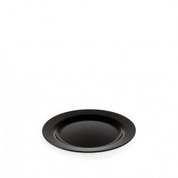 Prato Sobremesa Hotel Melamina Preto 19X2cm