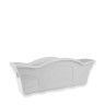 Floreira Tradicional Retangular Branca 50X18X19cm Floreira Tradicional Retangular Branca 50X18X19cm