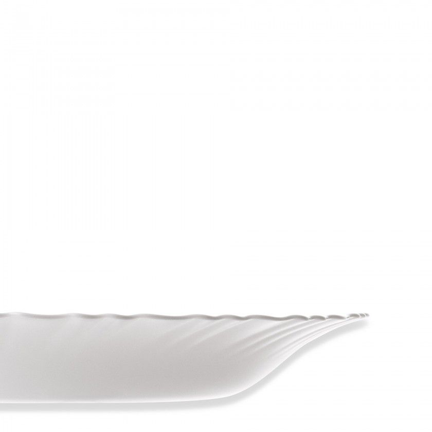 Prato Vidro Opaco Feston Sopa Branco 23cm Prato Vidro Opaco Feston Sopa Branco 23cm