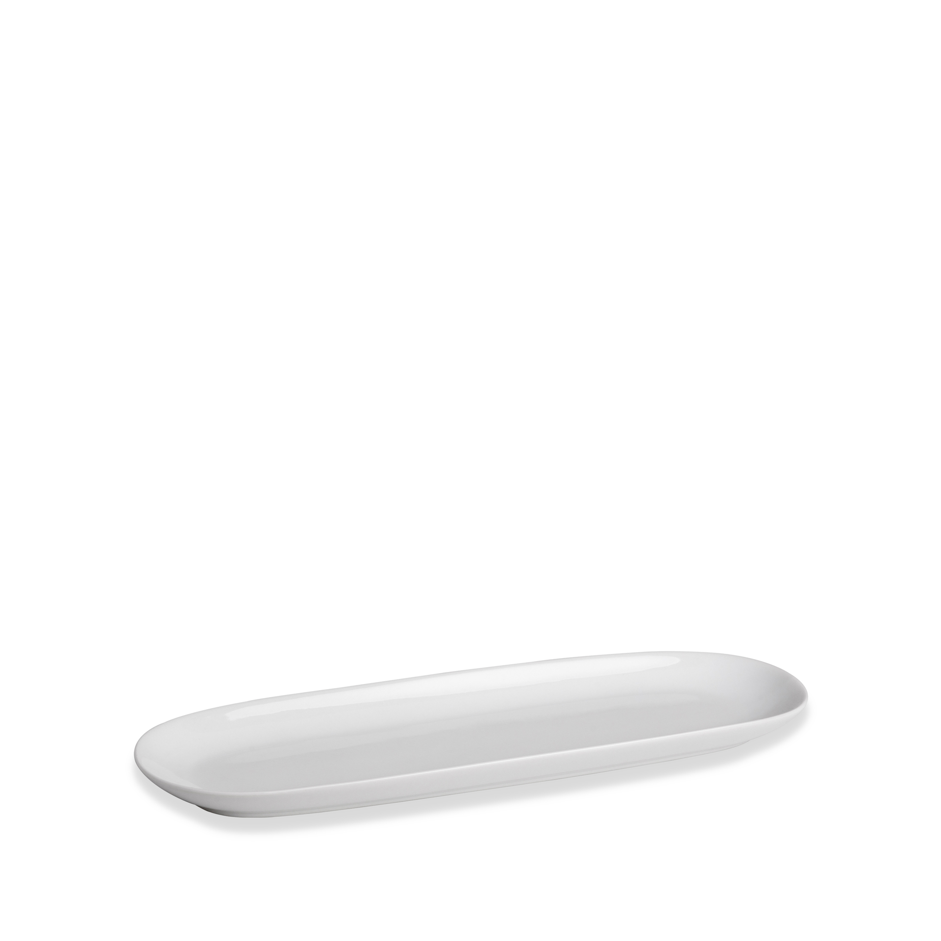 Bandeja Porcelana Baguette Branco 33X10X2cm