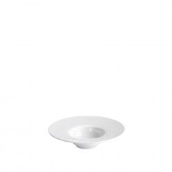 Prato Risotto Porcelana Bordeaux Branco 15X3cm