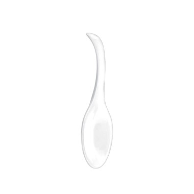 Colher Aperitivo Reutilizável Fingerfood Branco 12cm Pack 30