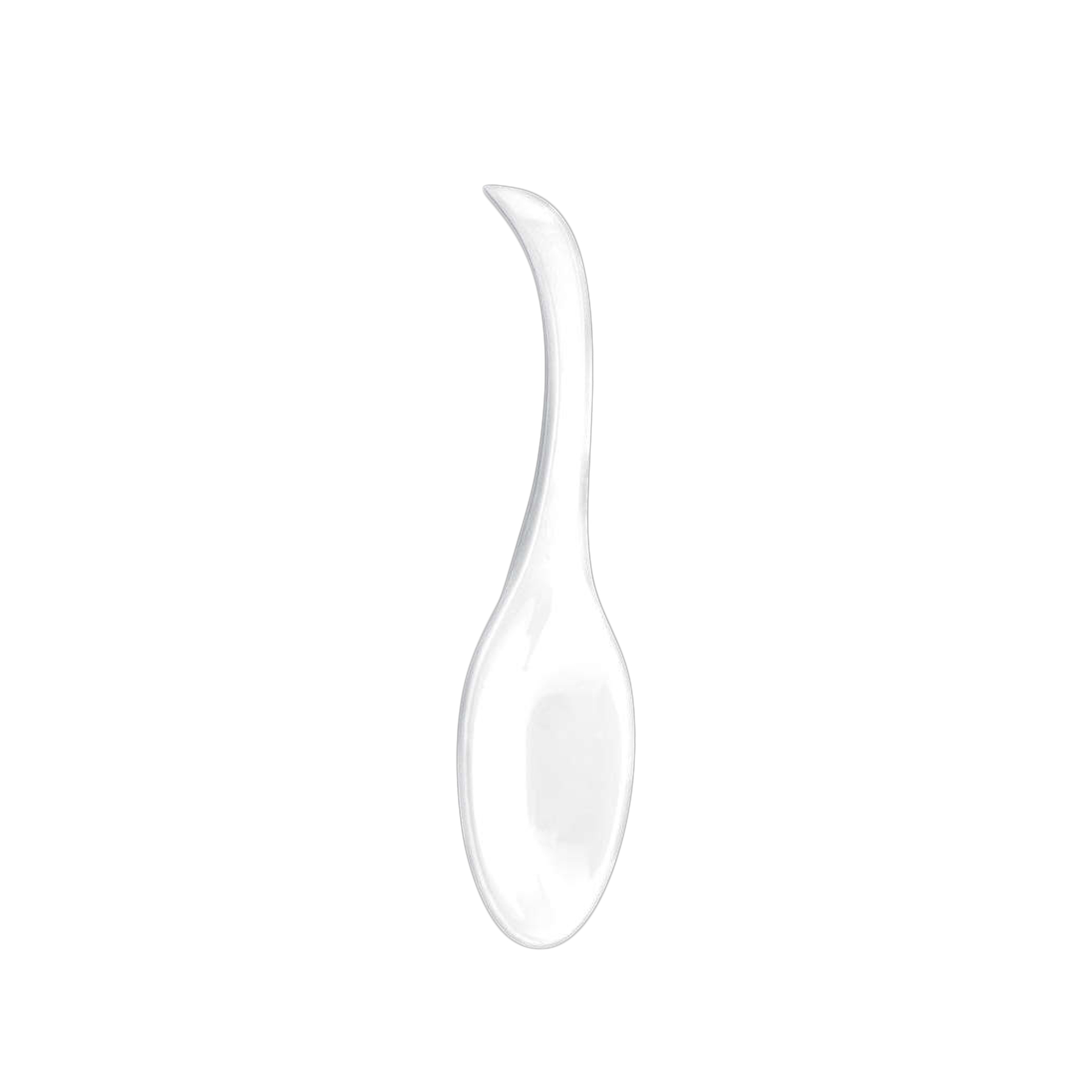 Colher Aperitivo Reutilizável Fingerfood Branco 12cm Pack 30