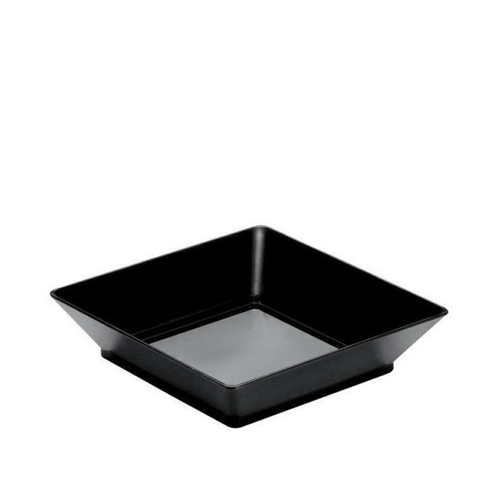 Prato Reutilizável Fingerfood Mini Preto 45ml Pack 25