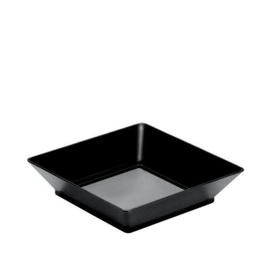 Prato Reutilizável Fingerfood Mini Preto 45ml Pack 25