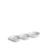 Bandeja Porcelana Degustacion 3 Divises Branco 29X9X2.5cm