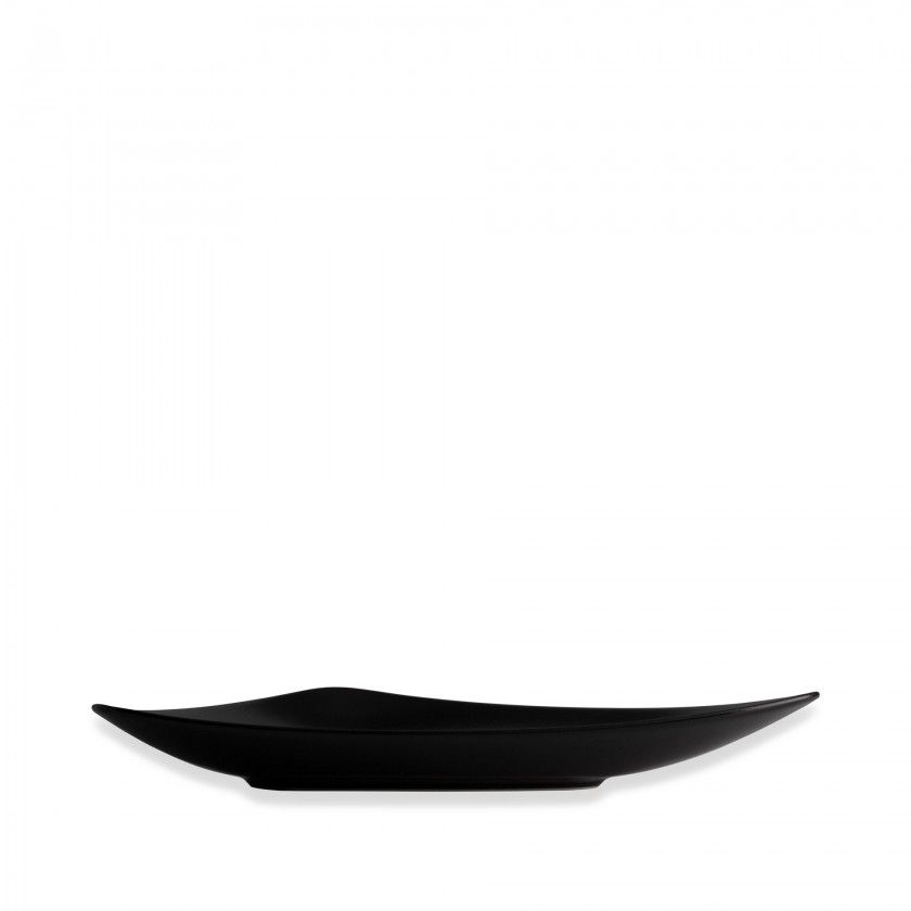 Prato Porcelana Vendome Preto 41X24X5cm Prato Porcelana Vendome Preto 41X24X5cm
