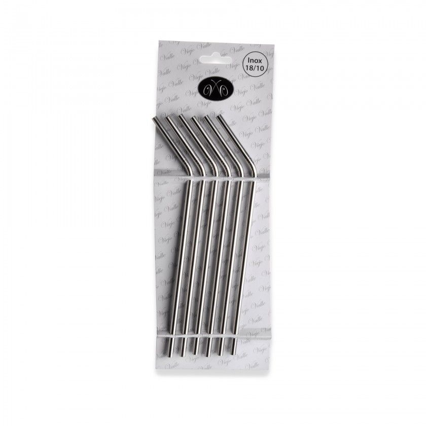 Palhinha Inox Bartender Cinzento 23cm Pack 6