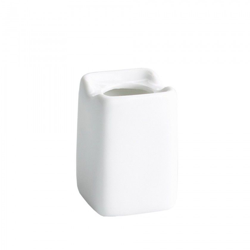 Paliteiro Porcelana Simple Branco 3.5X3.5X5.5cm