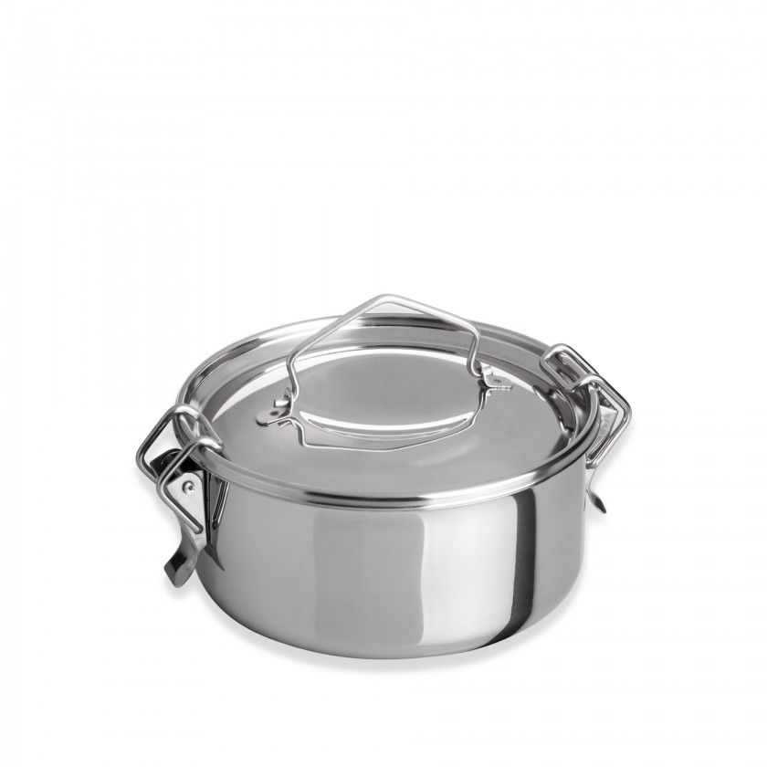 Marmita Inox sem Fundo Trmico Cookware Simples 500ml 12X6.5cm