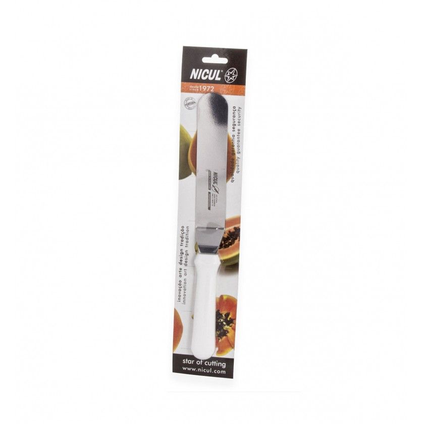 Espátula Nicul Curva Cabo Branco 25cm Espátula Nicul Curva Cabo Branco 25cm