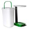 Balde Lixo Eco Branco com Base / Aro Verde 20l 36X25.5X50cm