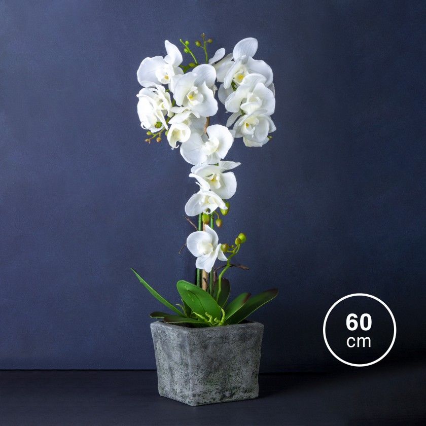 Orquídea Artificial com Vaso 60cm