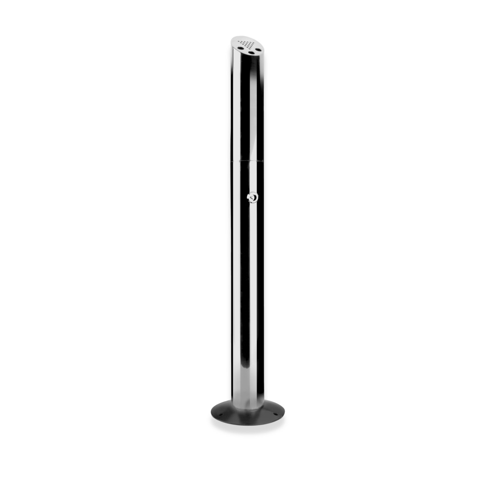 Cinzeiro P� Inox Redondo 8X92cm