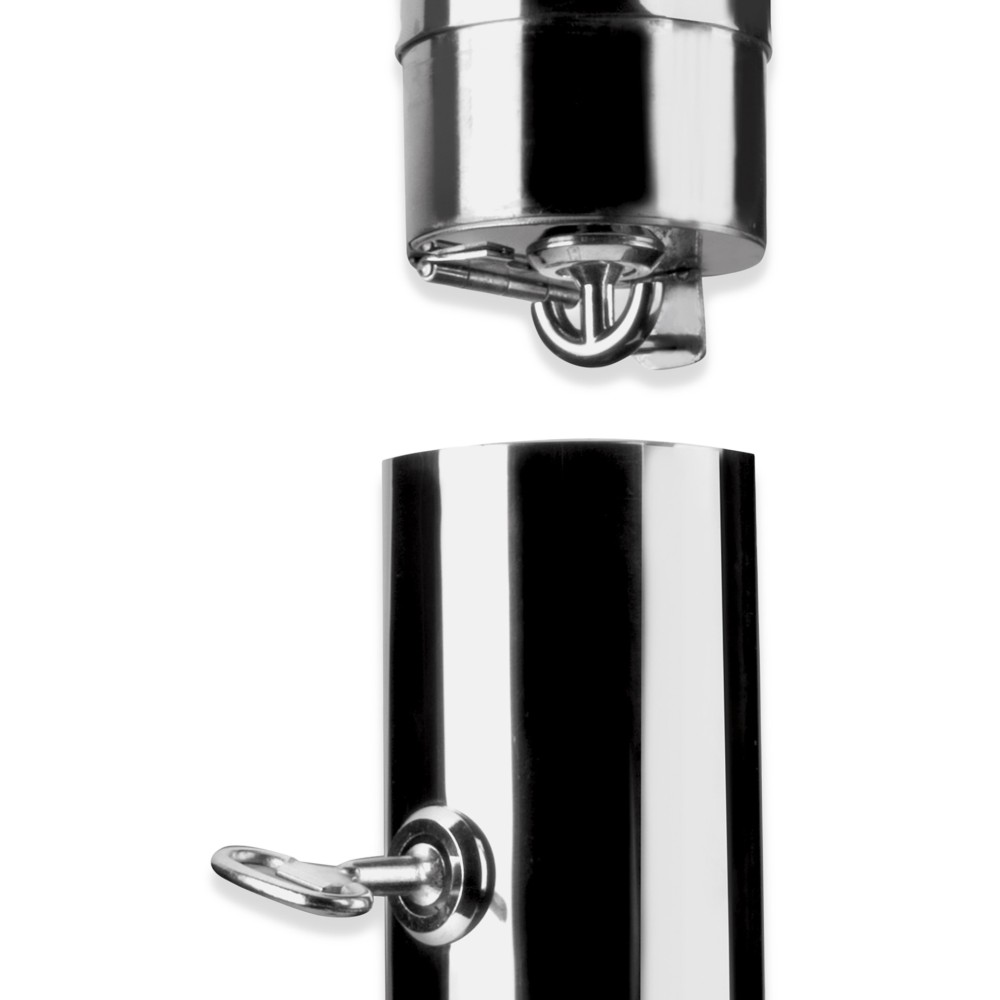 Cinzeiro P� Inox Redondo 8X92cm