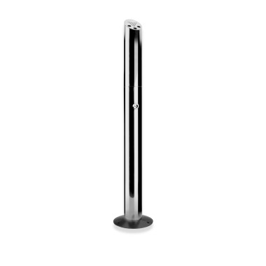Cinzeiro P� Inox Redondo 8X92cm