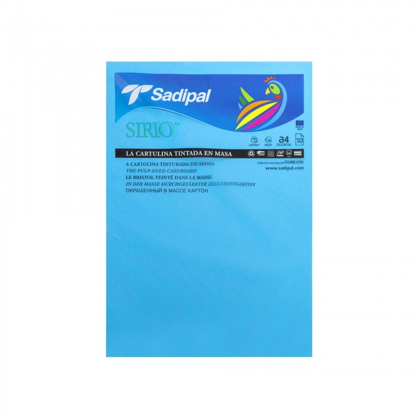 Folha Cartolina Sadipal A4 Azul Turquesa 21X29.7cm Pack 10