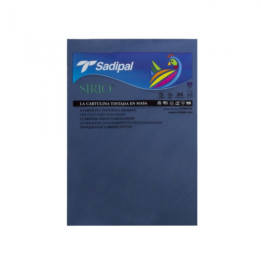 Folha Cartolina Sadipal A4 Azul Marinho 21X29.7cm Pack 10