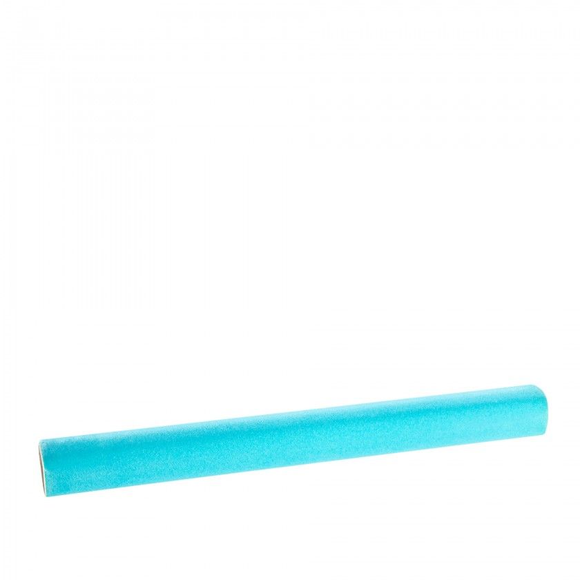 Rolo Veludo Adesivo Sadipal Azul Ciano 0.45X1M