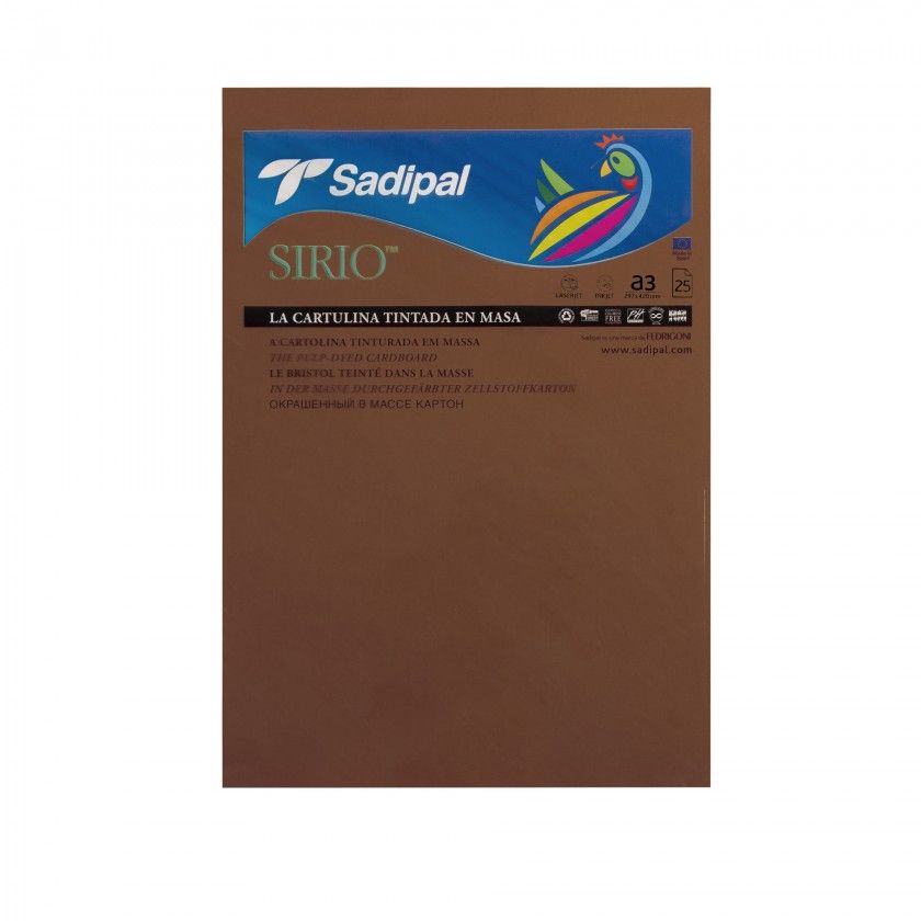 Folha Cartolina Sirio Sadipal A3 Castanho 29.7X42cm