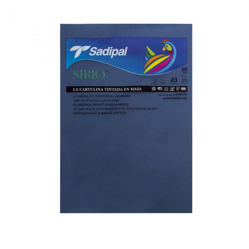 Folha Cartolina Sirio Sadipal A3 Azul Marinho 29.7X42cm