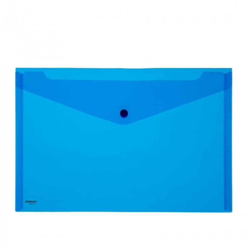 Bolsa Envelope Firmo com Mola Azul A4