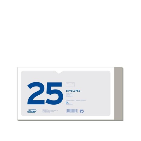Envelope Dl Prata 220X110mm Pack 25 - Image product