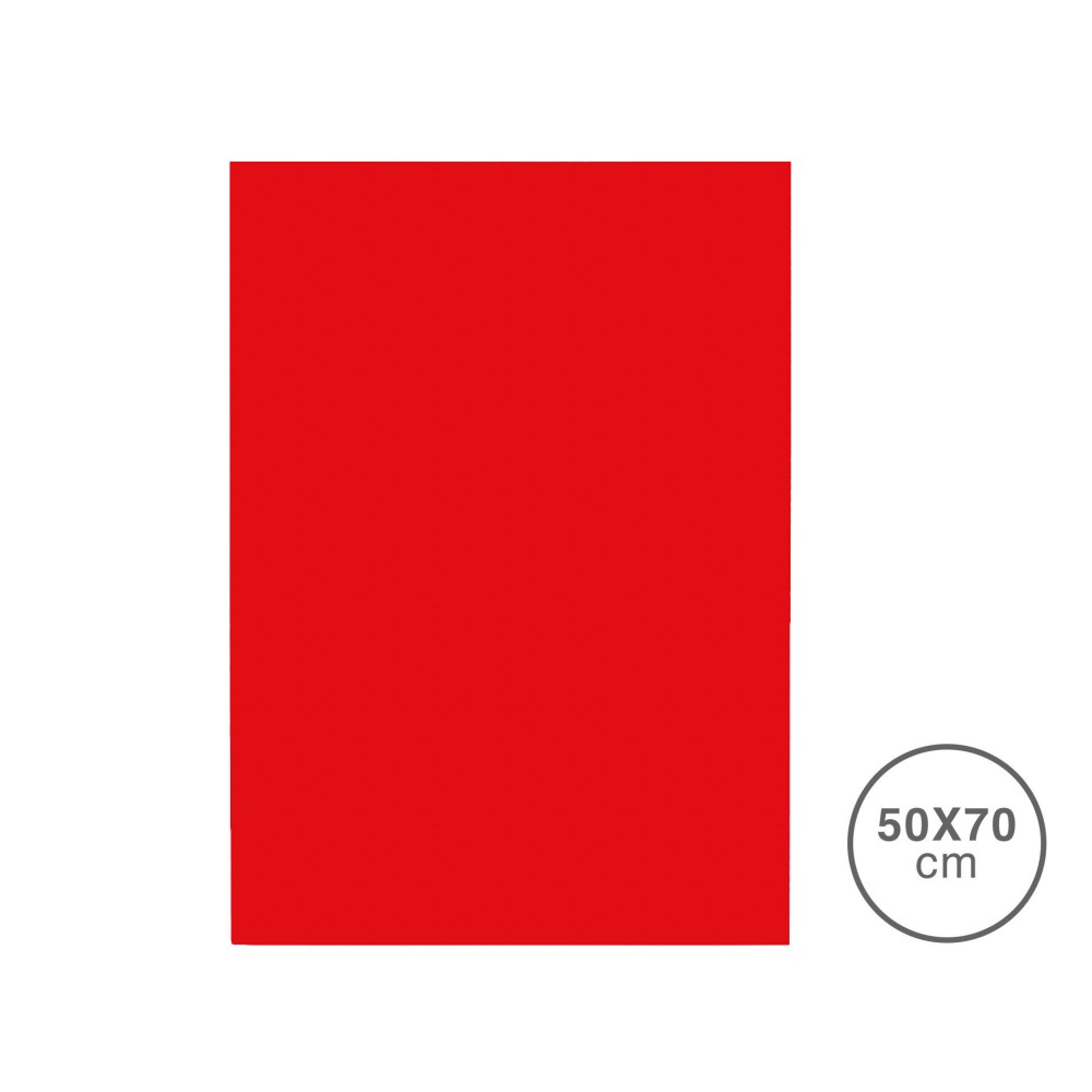 Cartão Canelado Folia Vermelho 50X70cm Pack 10