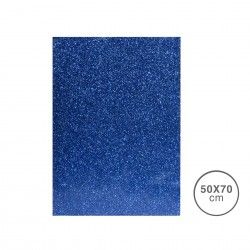 Folha Esponja Eva Glitter Azul Cu 50X70X2mm