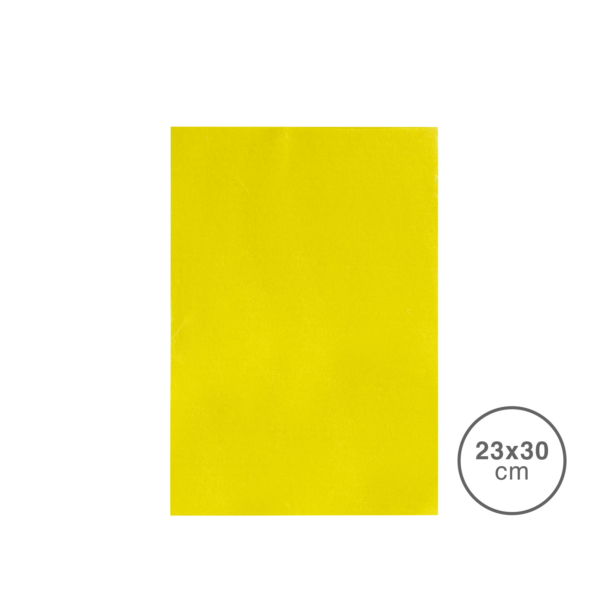 Folha Tecido Felpo Amarelo Canário 23X30mm