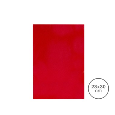 Folha Tecido Felpo Vermelho 23X30mm