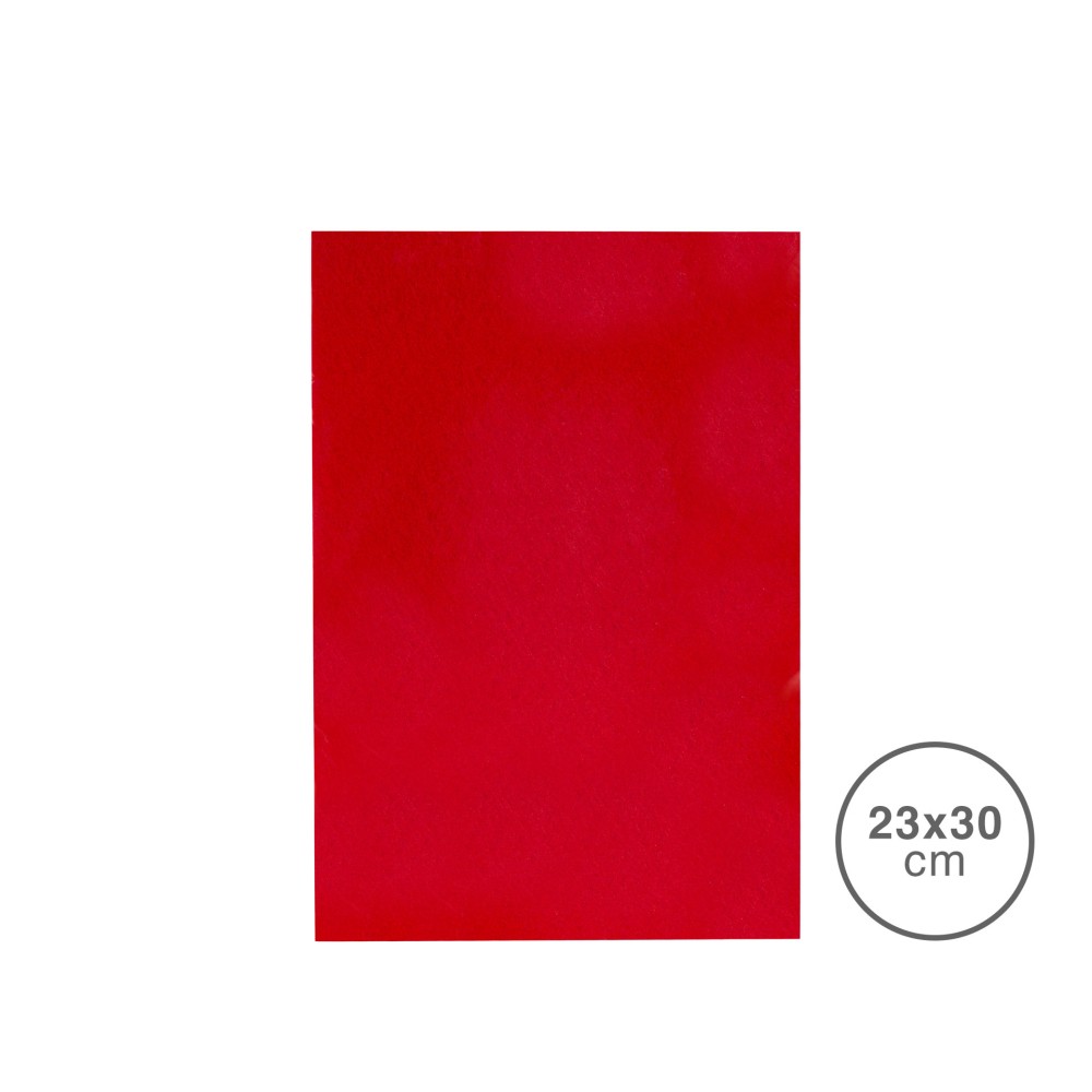 Folha Tecido Felpo Vermelho 23X30mm