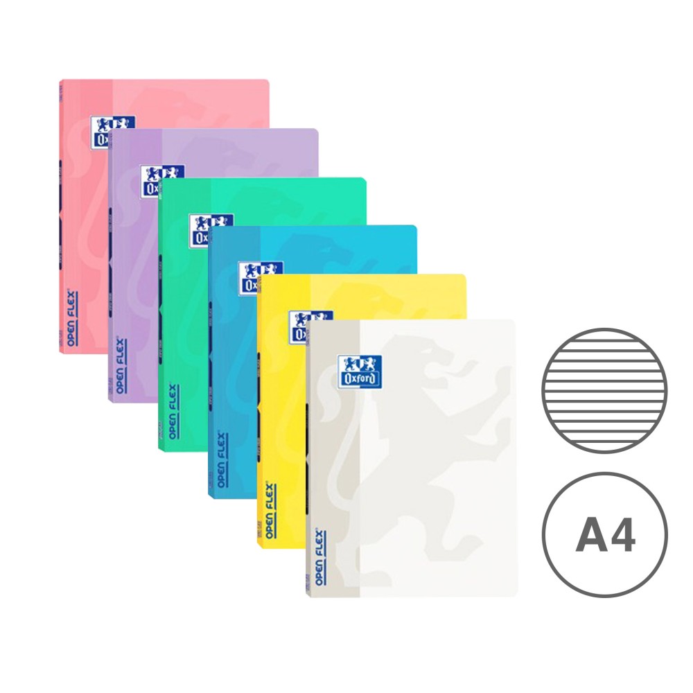 Caderno Agrafado Oxford Pastel Pautado A4 48 Folhas 90gr