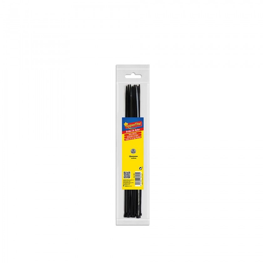 Abraadeira Supertite Preta 4X400mm Pack 12