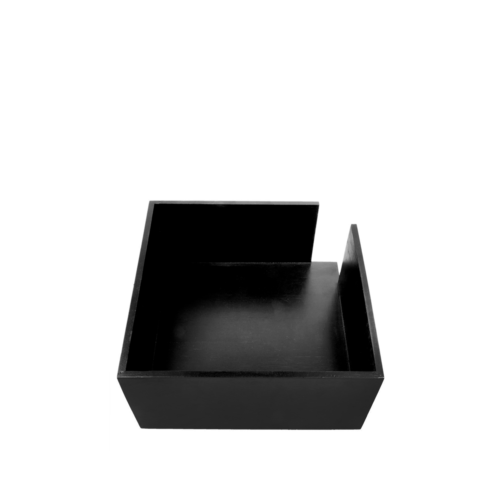 Porta Guardanapos Bambu Preto 21X21X10CM