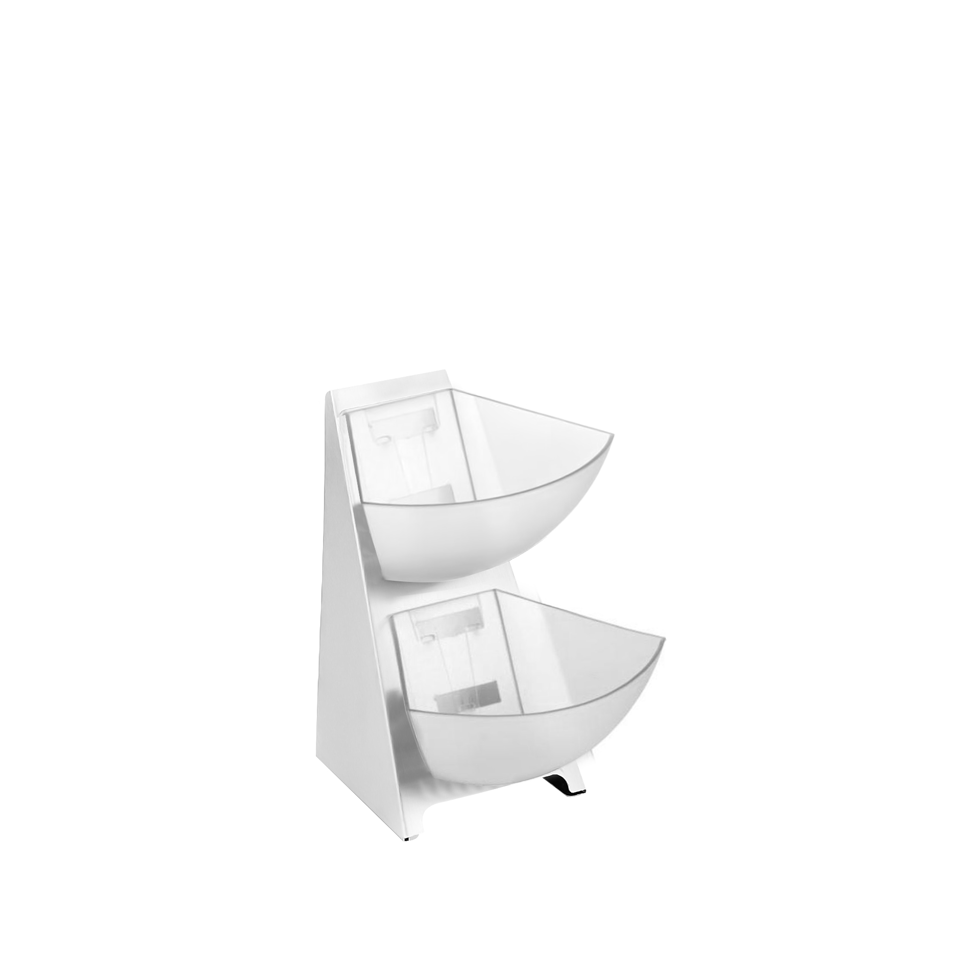 Suporte com 2 Bandejas Inox 19X24X28cm