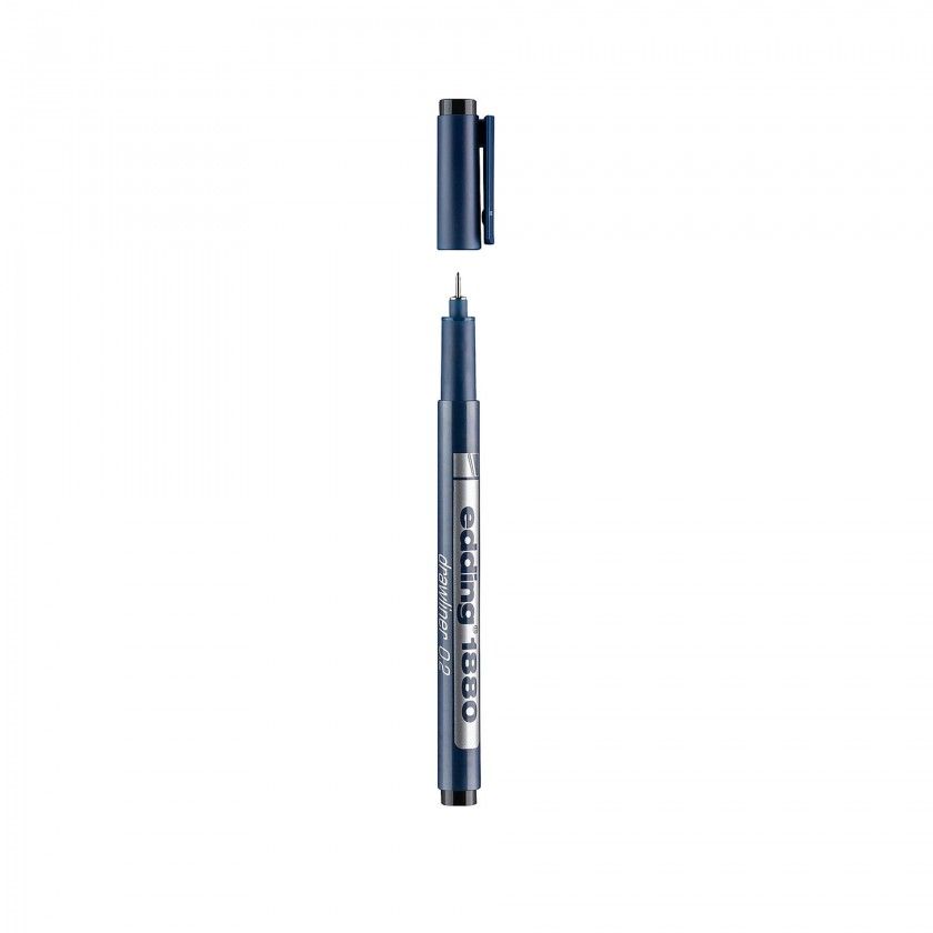 Marcador Ponta Fina Edding 1880/10 Preto Marcador Ponta Fina Edding 1880/10 Preto