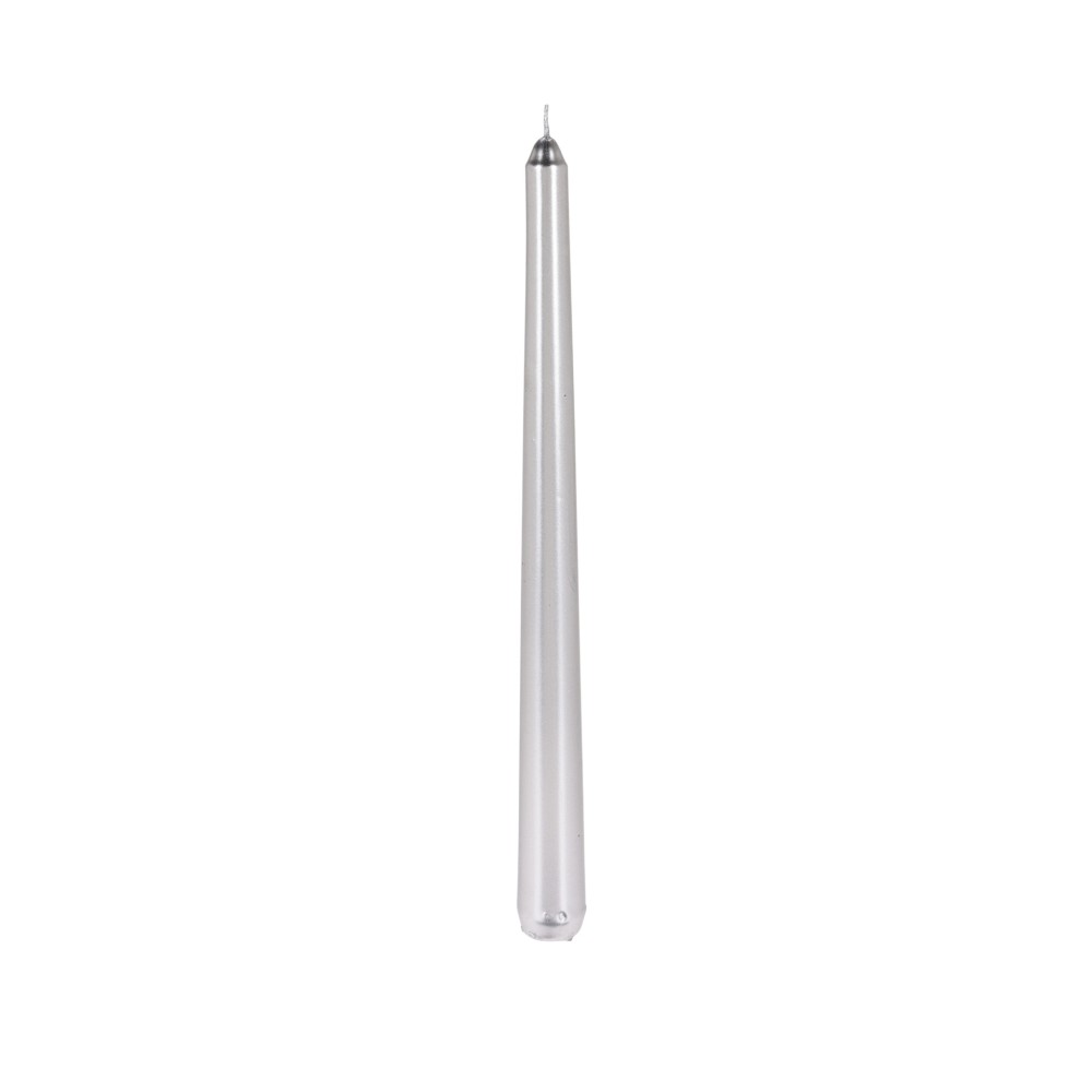 Vela Larga Prateada 25CM