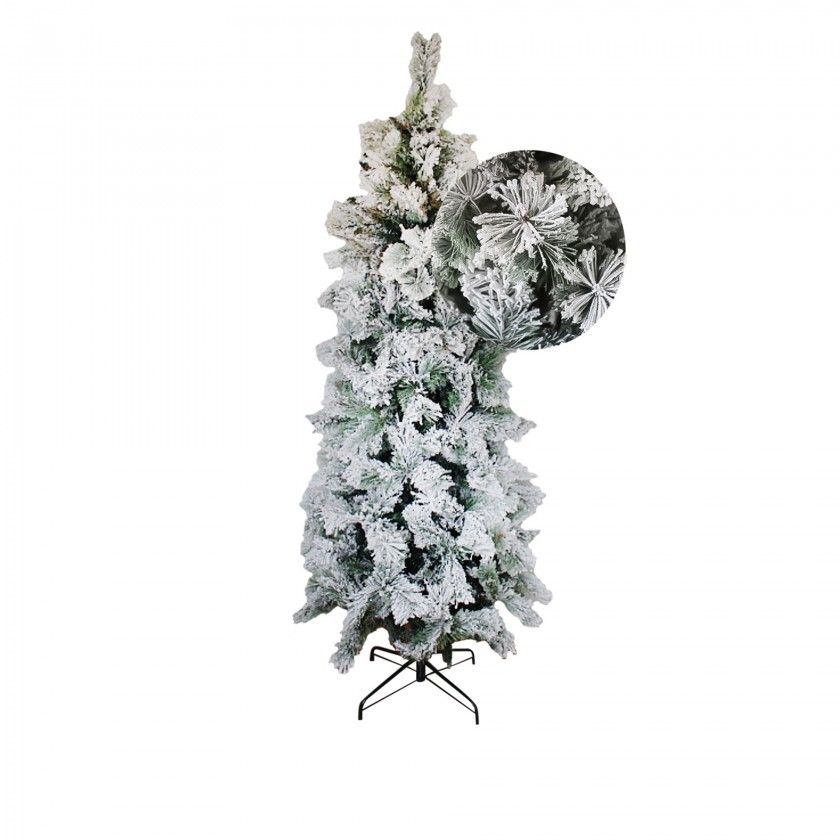 rvore Natal com Neve Slim Multicor 240cm