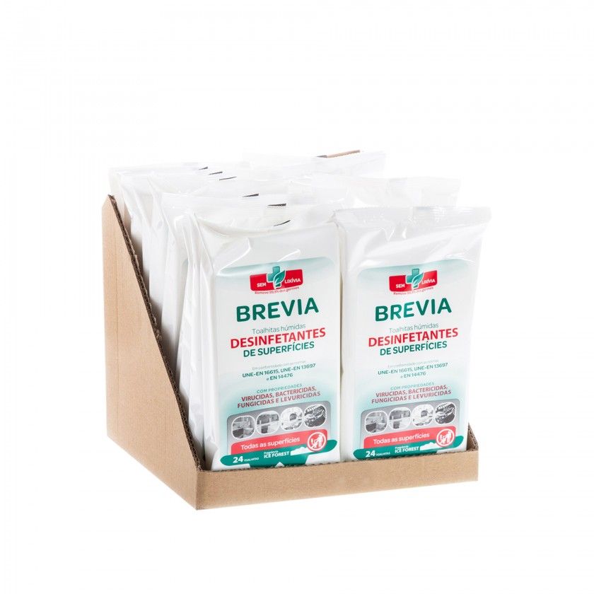 Toalhita Higienizante Superficie Brevia Pack 24