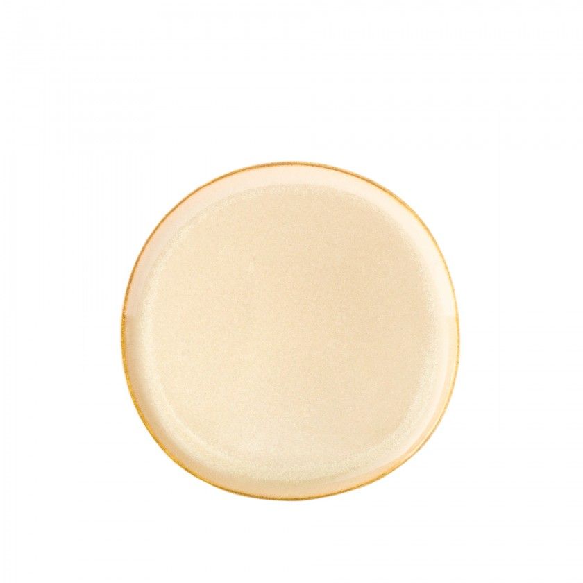 Prato Porcelana Duomo Marrone Sobremesa Castanho 21cm