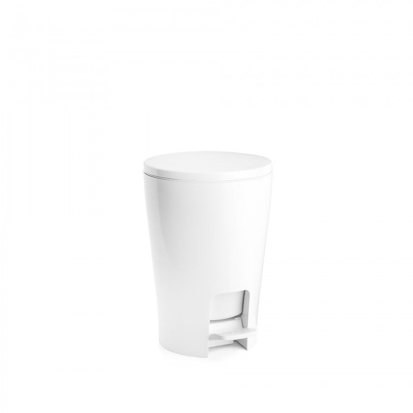 Balde WC com Pedal Diabolo Branco 5l 19X21X28.2cm