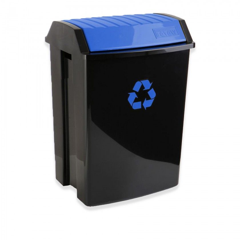 Contentor Reciclagem com Tampa Basculante Azul 50L / 40.5X33.5X57.5CM