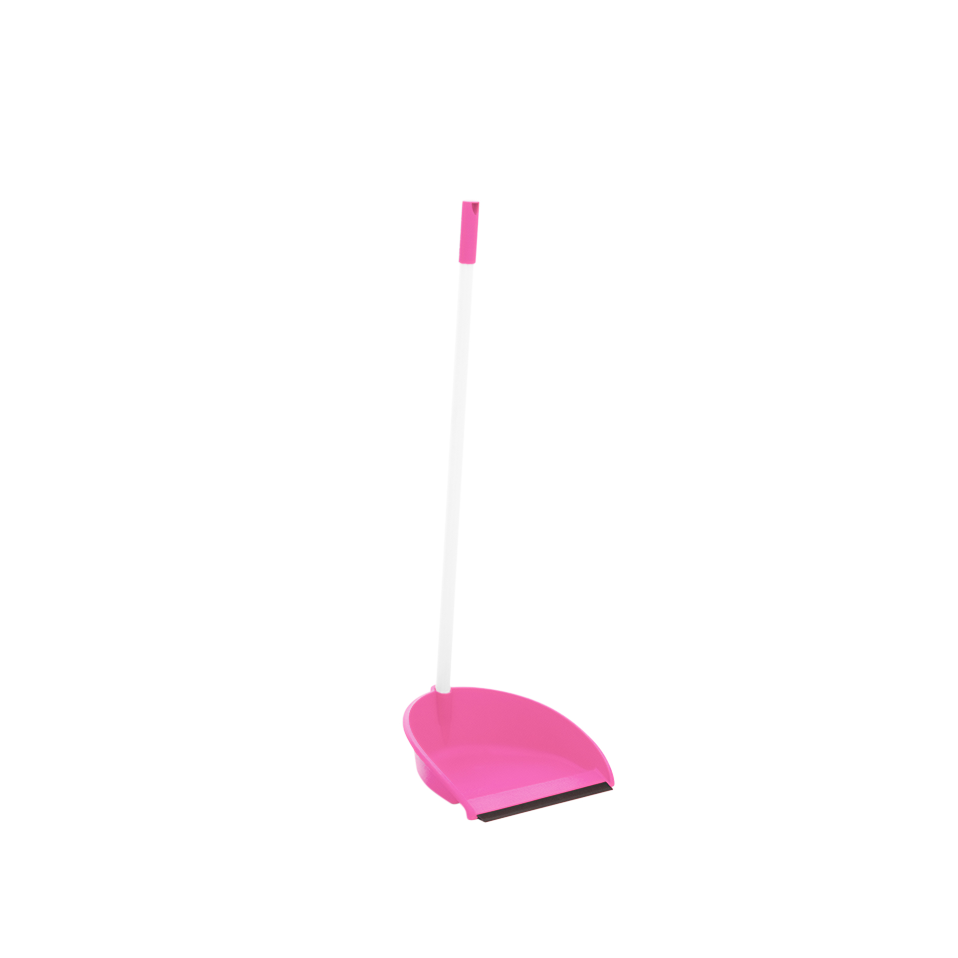 Apanhador com Cabo Plástico / Borracha Redondo Rosa 26X25X88cm