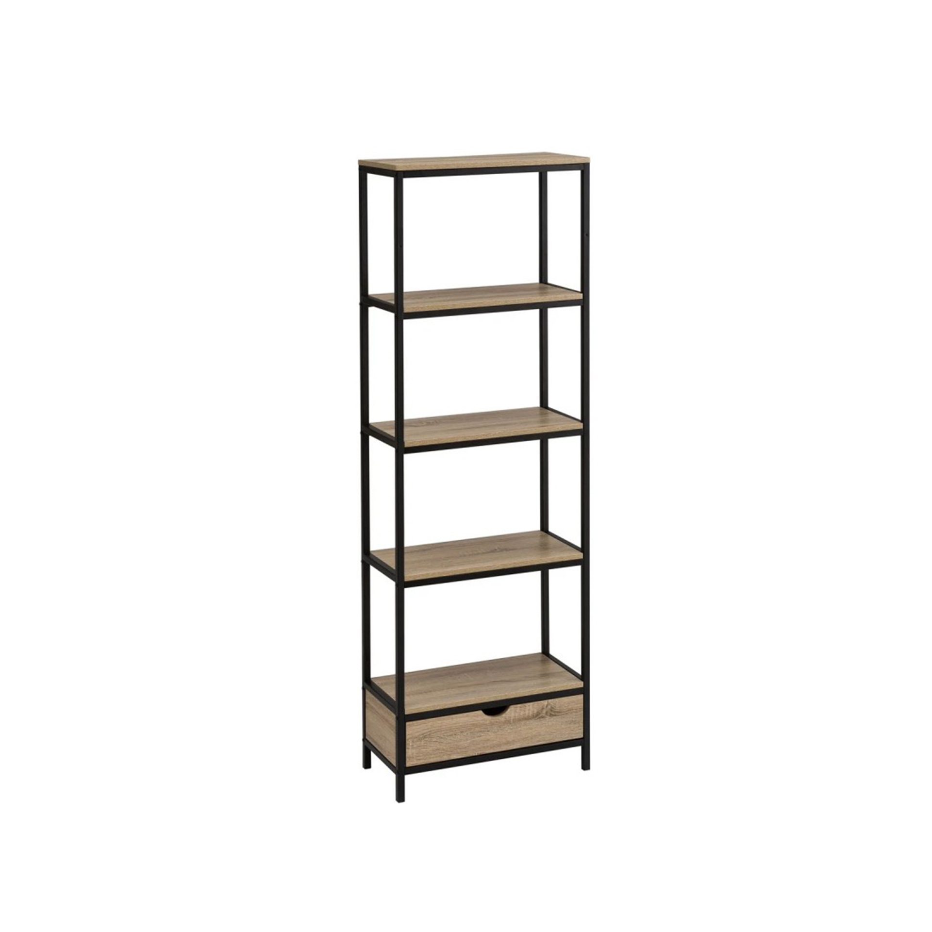 Estante 4 Prateleiras + 1 Gaveta 60X30X180CM