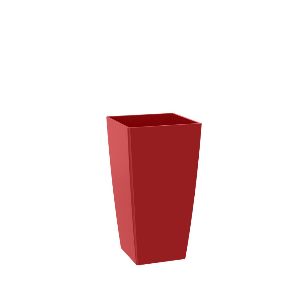 Vaso Pisa 14X14X26cm 3.5L Vermelho Escuro
